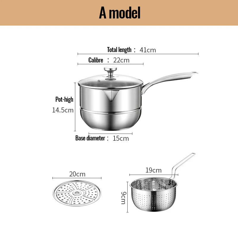 Multifunctionele Roestvrijstalen Steelpan