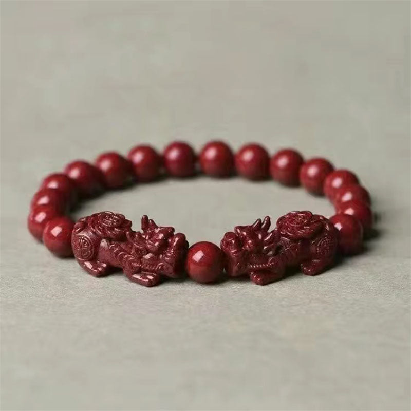 Amulet Voorspoed Rood Cinnaber Armband