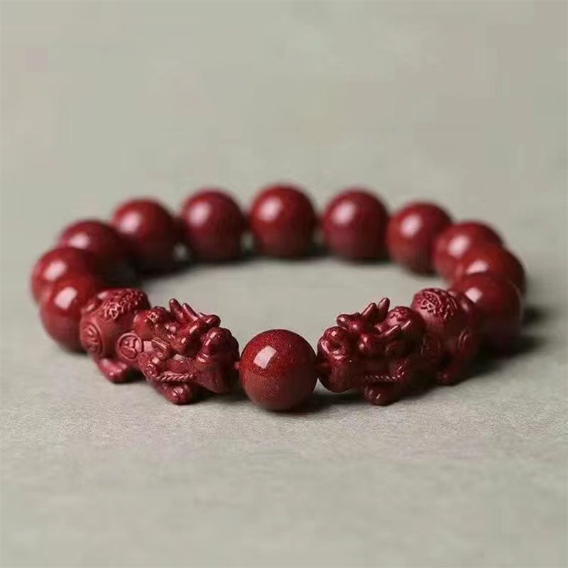 Amulet Voorspoed Rood Cinnaber Armband