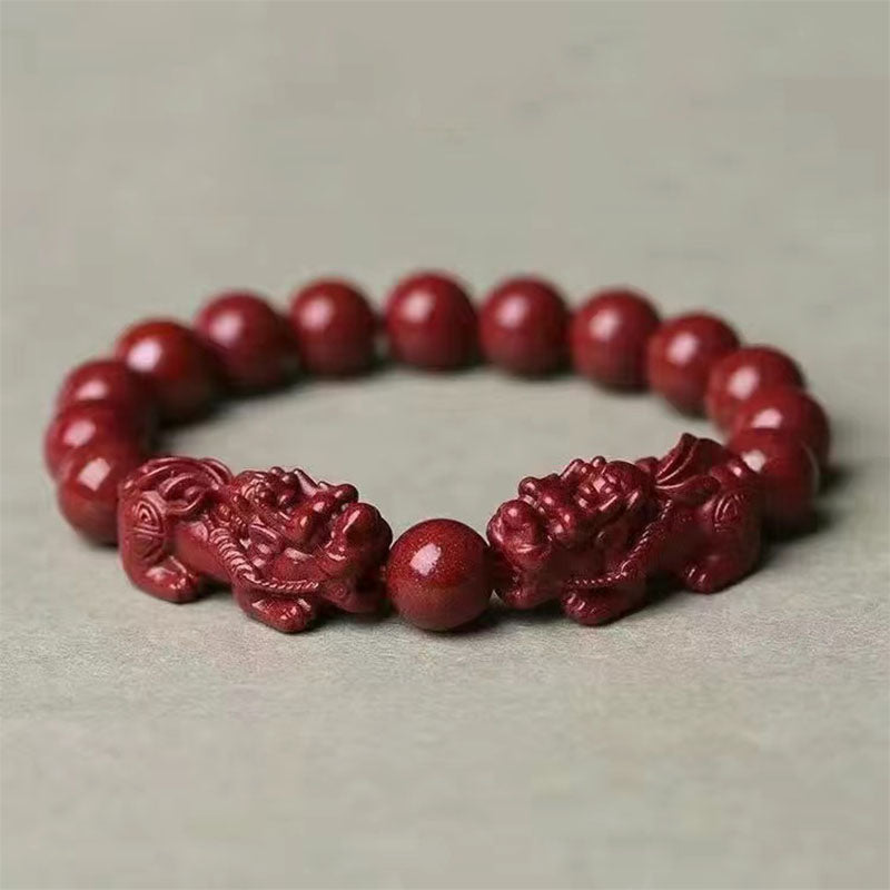 Amulet Voorspoed Rood Cinnaber Armband