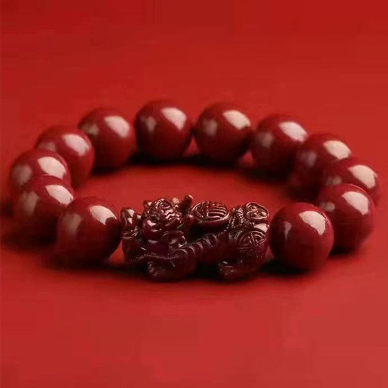 Amulet Voorspoed Rood Cinnaber Armband