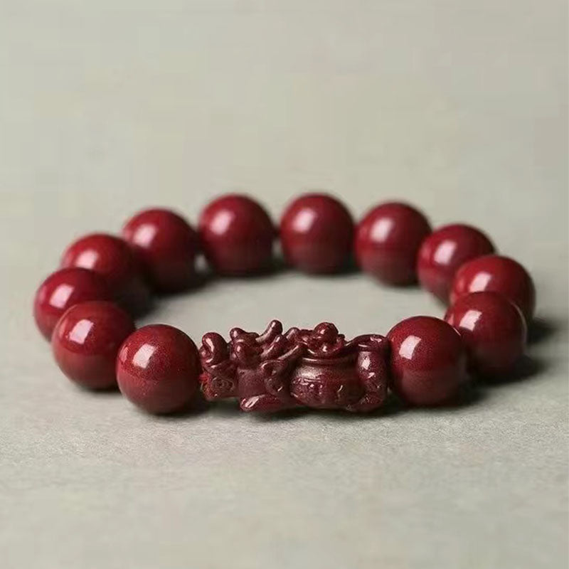 Amulet Voorspoed Rood Cinnaber Armband