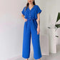 【🎊2024 Nieuwe producten】💖Casual dames jumpsuit met korte mouwen en V-hals