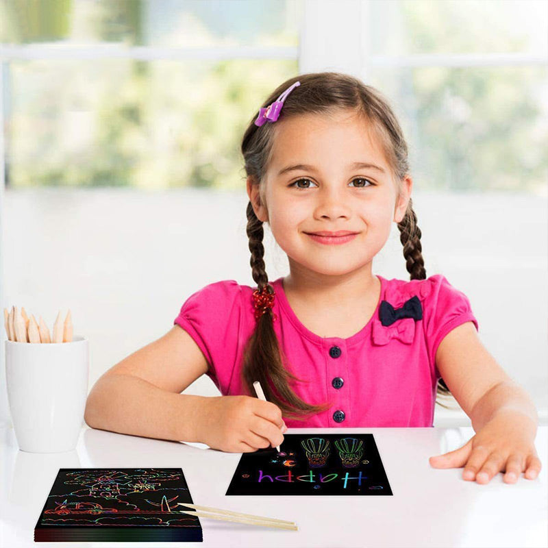 🌈DIY Creatieve regenboog-kraspapierkunstset