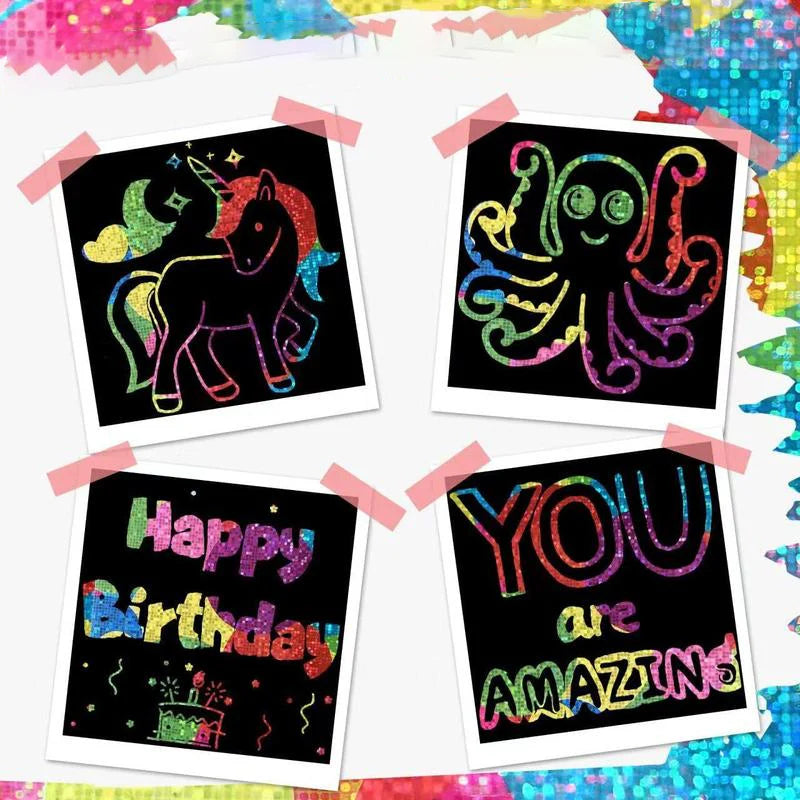 🌈DIY Creatieve regenboog-kraspapierkunstset