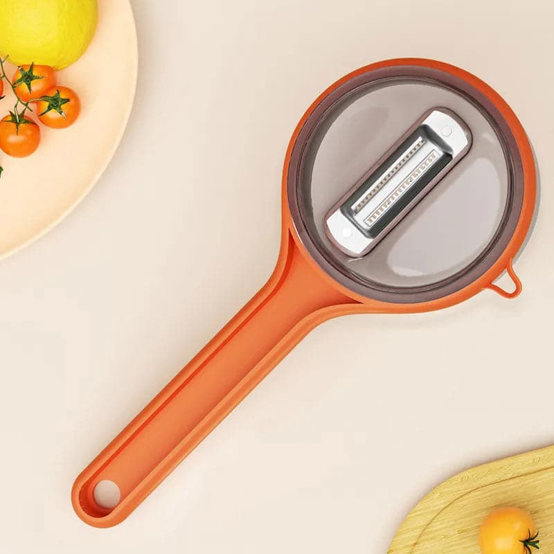 🥕 50% korting! Multifunctionele dunschiller met afvalemmer – schilt, schraapt & raspt. Vangt restjes direct op & houdt je keuken netjes. Ergonomisch & veilig opbergbaar! ✨🔪