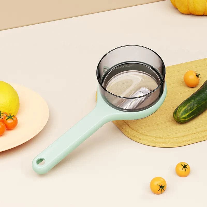 🥕 50% korting! Multifunctionele dunschiller met afvalemmer – schilt, schraapt & raspt. Vangt restjes direct op & houdt je keuken netjes. Ergonomisch & veilig opbergbaar! ✨🔪