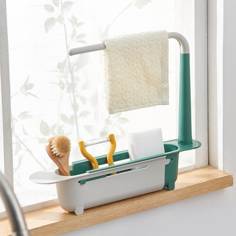 🚰 50% korting! Draagbare gootsteen organizer – verstelbaar 32-45 cm, multifunctioneel & ruimtebesparend. Houd je aanrecht schoon & netjes – eenvoudig opzij te zetten! ✨🧽