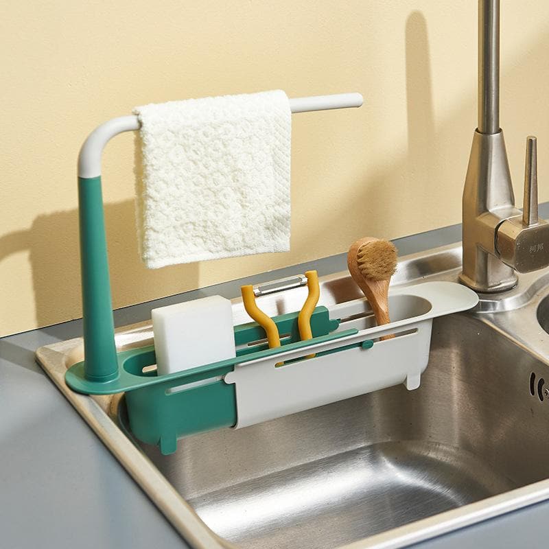 🚰 50% korting! Draagbare gootsteen organizer – verstelbaar 32-45 cm, multifunctioneel & ruimtebesparend. Houd je aanrecht schoon & netjes – eenvoudig opzij te zetten! ✨🧽