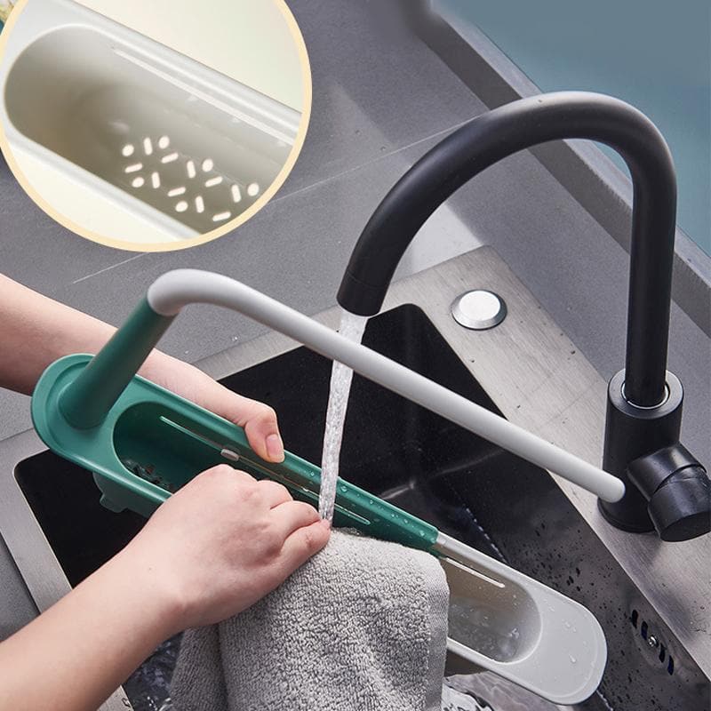 🚰 50% korting! Draagbare gootsteen organizer – verstelbaar 32-45 cm, multifunctioneel & ruimtebesparend. Houd je aanrecht schoon & netjes – eenvoudig opzij te zetten! ✨🧽