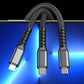 Transparante 3-in-1 supersnelle oplaadkabel