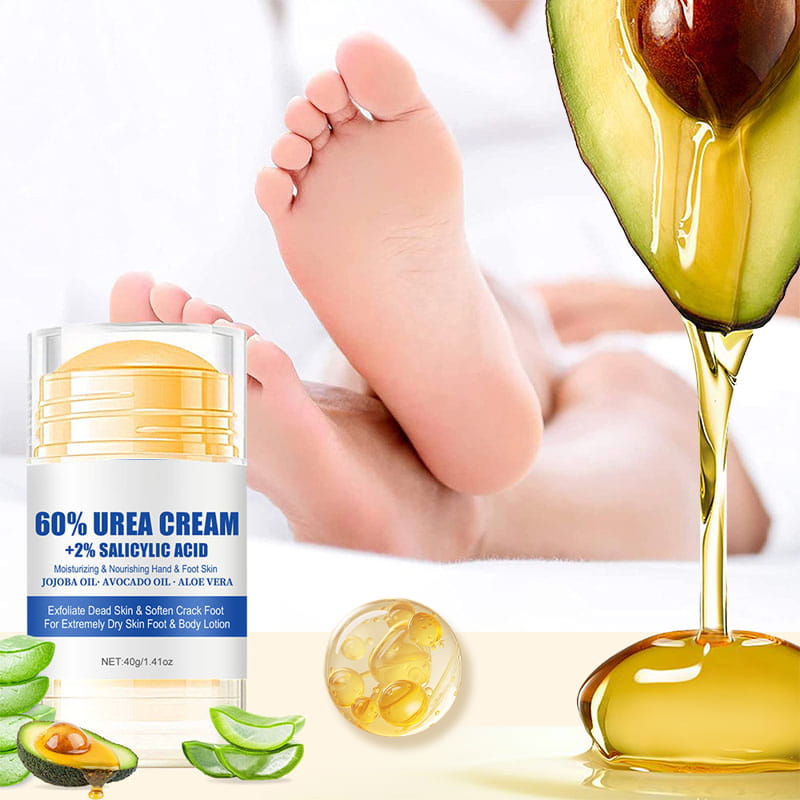 🌿🦶 Van ruwe, droge voeten naar zachte, gladde huid – deze crème met ureum en aloë vera verwijdert eelt en kloven, met een heerlijk frisse geur. 50% KORTING!