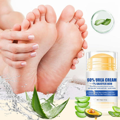 🌿🦶 Van ruwe, droge voeten naar zachte, gladde huid – deze crème met ureum en aloë vera verwijdert eelt en kloven, met een heerlijk frisse geur. 50% KORTING!
