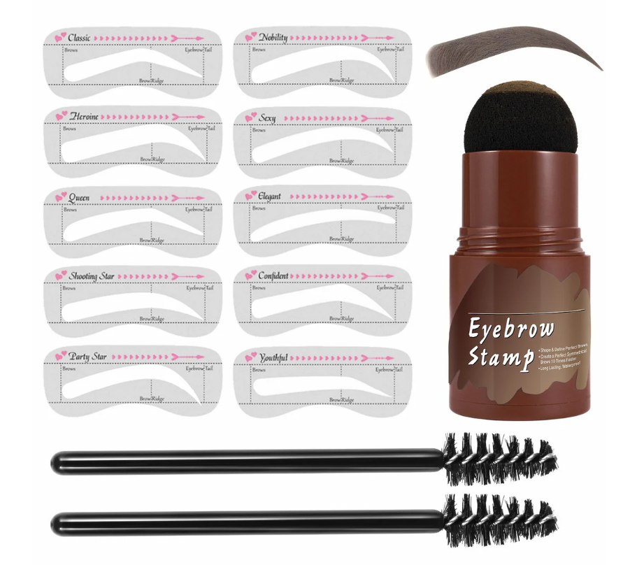 💁‍♀️ 50% korting! Wenkbrauwstempel met sjabloon – eenvoudig & natuurlijk opmaken, opbouwbare matte kleur, waterbestendig. Perfect voor beginners – 6 kleuren! ✨🪞