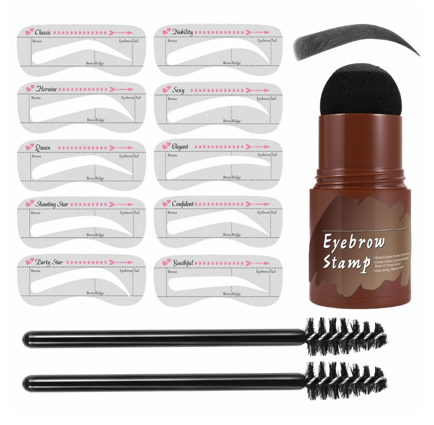 💁‍♀️ 50% korting! Wenkbrauwstempel met sjabloon – eenvoudig & natuurlijk opmaken, opbouwbare matte kleur, waterbestendig. Perfect voor beginners – 6 kleuren! ✨🪞
