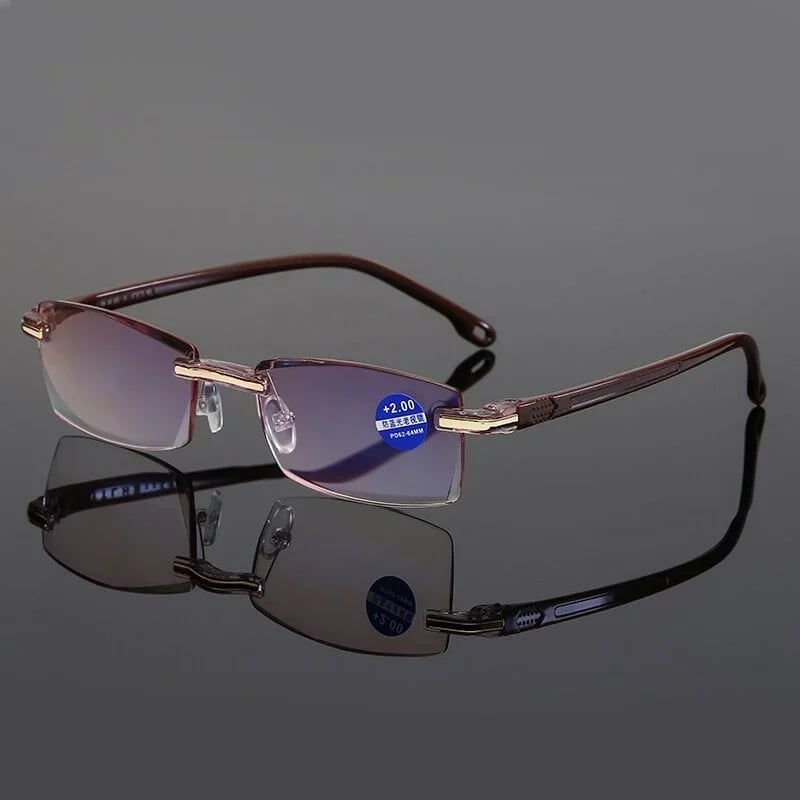 👓StuksKaderloze, ultralichte leesbril met diamantslijping✈️Tijdelijke aanbieding: 1 kopen, 1 gratis🎁｜Totaal 2｜