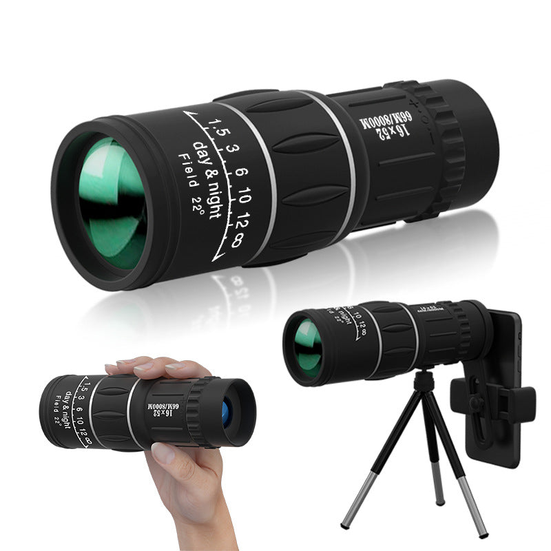 🔭 50% korting – Professionele 16x52 Monoculaire Telescoop met Nachtzicht & Waterdicht Ontwerp! 🌙✨