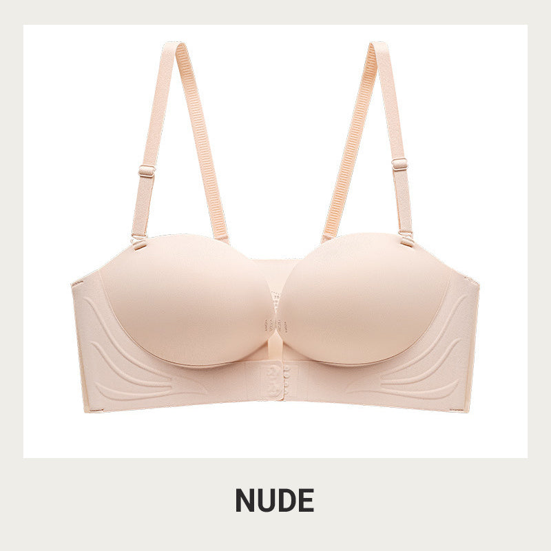 Women’s Strapless Front-Fastening Bra & Pushing-Up Bra 🌸 Padded 🌙 Cup-Enhancing 🎀 Non-slip design & Removable straps 👚 Suitable for all kinds of outfits 🕊️ Wire-free 💧 Seamless