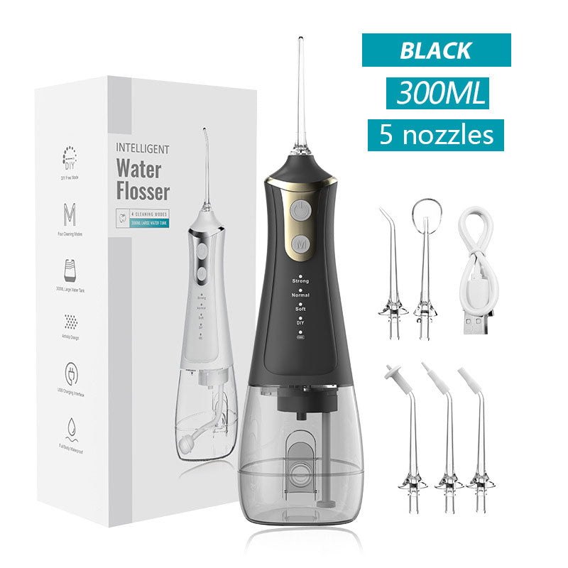 300 ml Waterdichte Waterflosser met 5 Mondstukken