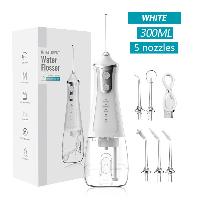 300 ml Waterdichte Waterflosser met 5 Mondstukken