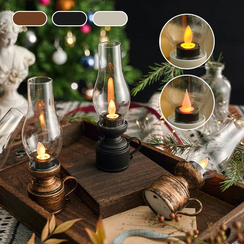 👍Ontvang van tevoren een 49% korting voor Kerstmis💥💥LED Vintage Kerosine Lamp Elektronische Swing Kaars