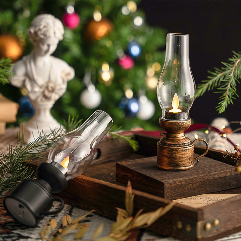 👍Ontvang van tevoren een 49% korting voor Kerstmis💥💥LED Vintage Kerosine Lamp Elektronische Swing Kaars