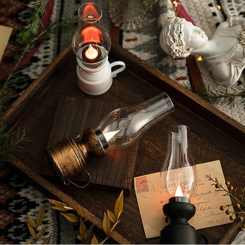 👍Ontvang van tevoren een 49% korting voor Kerstmis💥💥LED Vintage Kerosine Lamp Elektronische Swing Kaars