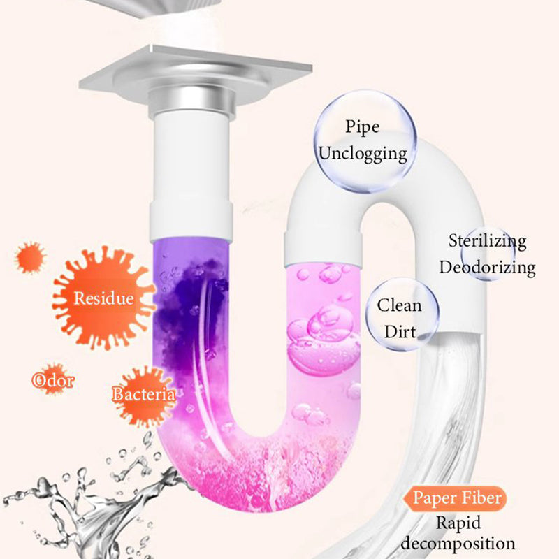🚿 50% korting! Krachtig afvoerreinigingspoeder – lost haar, zeep & etensresten op, verwijdert geurtjes & veilig voor leidingen. 4 zakjes – resultaat in 30 minuten! ✨🔧