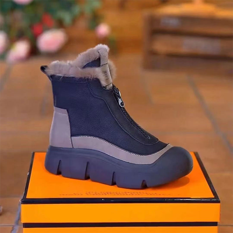 Waterdichte warme snowboots voor dames met ritssluiting