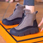Waterdichte warme snowboots voor dames met ritssluiting