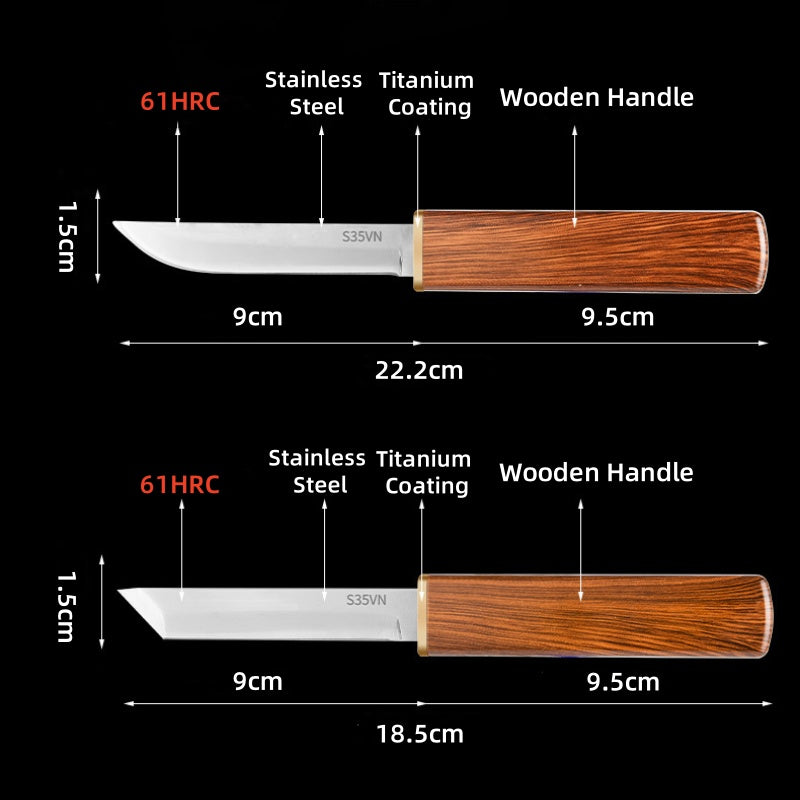 ⚔️✨2 in 1 dubbele messenset met houten handvat