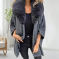 Dames Puffer Jas met Nep Pelsen Kraag