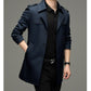 Heren Dubbel Rij Knopen Trenchcoat Jas