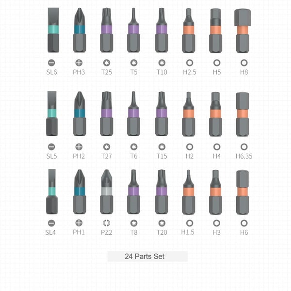 🔩 60% korting 🛠️ 24-in-1 schroevendraaierset – Magnetisch, compact en draagbaar, ideaal voor reparaties en doe-het-zelf 🔧📦