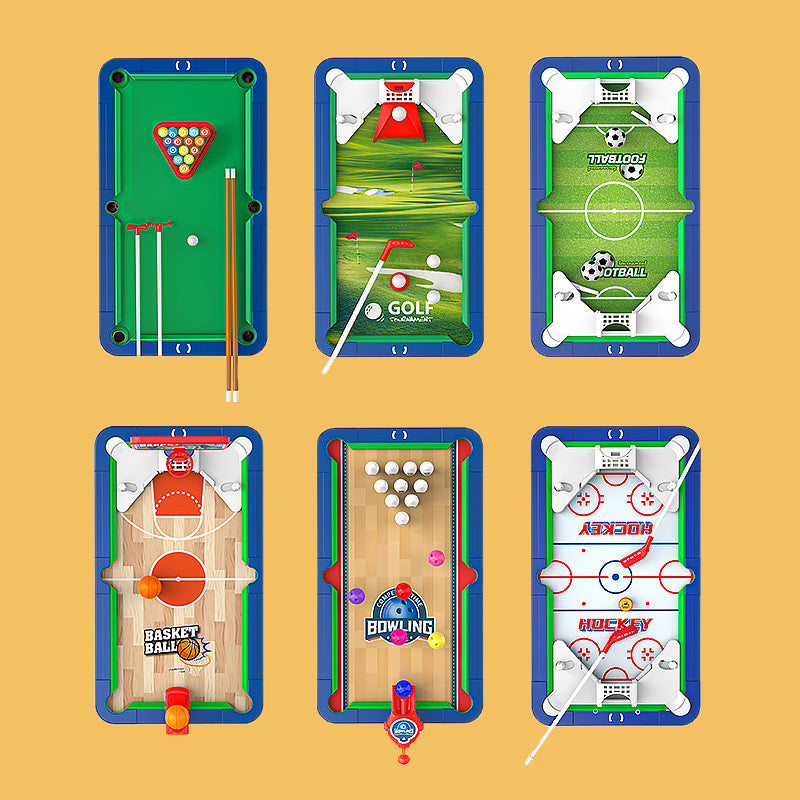 Compacte 6-in-1 Draagbare Spelen Tafel Set