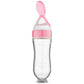 👼 Knijpbare Babyvoedingsfles met Lepel