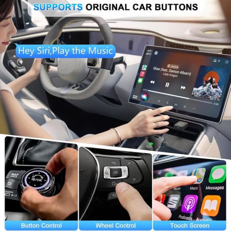🔥2025 Nieuwjaarspromotie - 50% korting🔥Mini Draadloze CarPlay Adapter