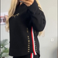 Vrouwen Lange Mouwen Gestreepte Casual Hooded Top&broek
