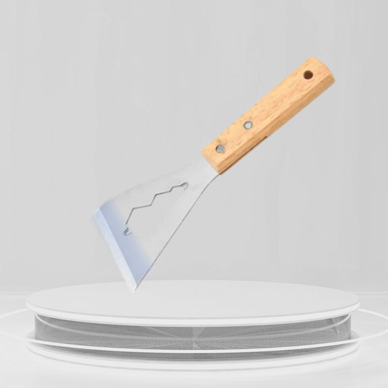⚒️ Multifunctioneel Plamuurmes – Stalen Blad, Houten Handvat & Perfect voor Renovatie 🏠