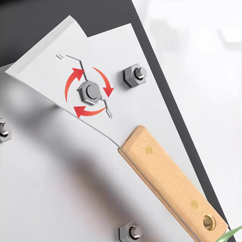 ⚒️ Multifunctioneel Plamuurmes – Stalen Blad, Houten Handvat & Perfect voor Renovatie 🏠