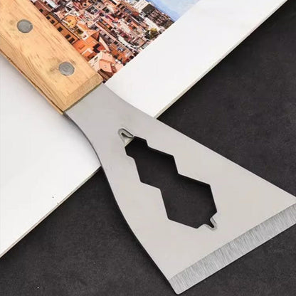 ⚒️ Multifunctioneel Plamuurmes – Stalen Blad, Houten Handvat & Perfect voor Renovatie 🏠
