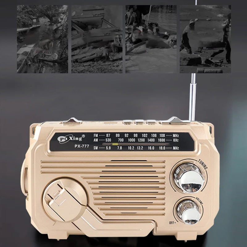 📻 50% korting! Multifunctionele handzwengel radio – met zaklamp, noodoplader & draagbaar. Perfect voor noodgevallen & outdoor! ✨🔦