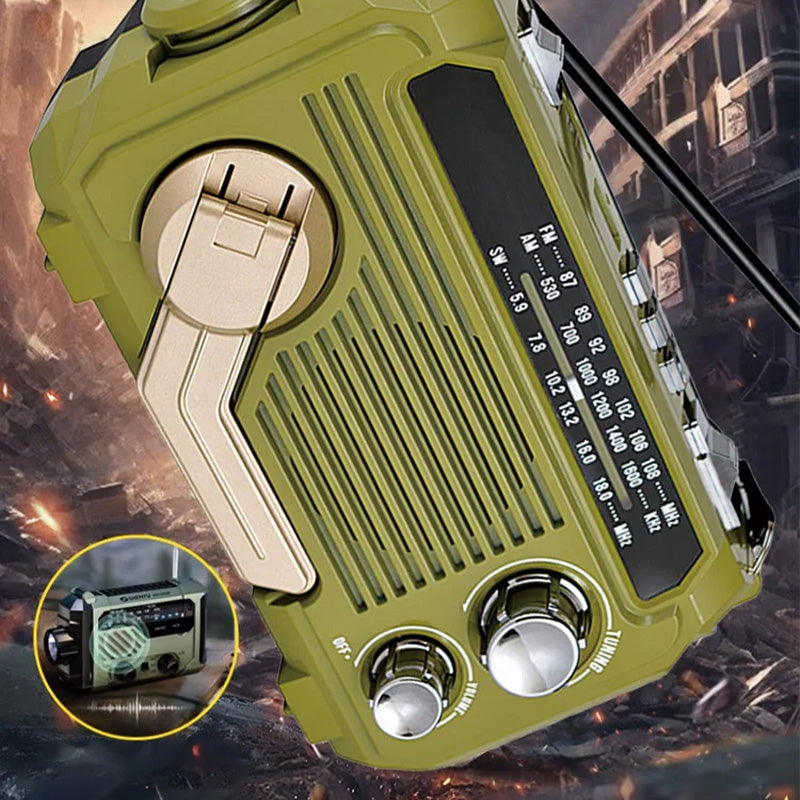 📻 50% korting! Multifunctionele handzwengel radio – met zaklamp, noodoplader & draagbaar. Perfect voor noodgevallen & outdoor! ✨🔦