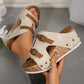 Dames modieuze sandalen met sleehak