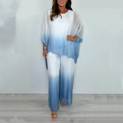 ⏳Beperkte tijd 50% korting!💥 🌸Speciale prijs🌸 Elegante loose gradient tweedelige set