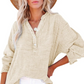 💖Beperkte Uitverkoop 60% UIT💖Women's Casual Gaas Knoop Hals Lange Mouw Blouse