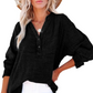 💖Beperkte Uitverkoop 60% UIT💖Women's Casual Gaas Knoop Hals Lange Mouw Blouse