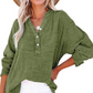 💖Beperkte Uitverkoop 60% UIT💖Women's Casual Gaas Knoop Hals Lange Mouw Blouse