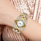 💎50% korting⌚Dames retro quartzhorloge met fonkelende strass steentjes