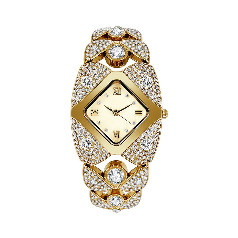 💎50% korting⌚Dames retro quartzhorloge met fonkelende strass steentjes